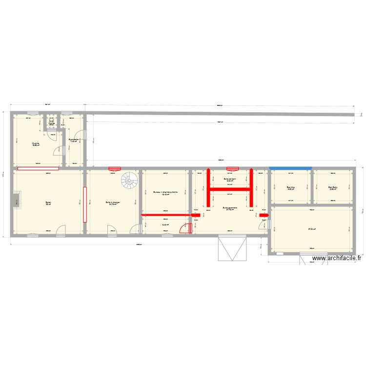 Maison Le Vivier projet 1bis. Plan de 0 pièce et 0 m2