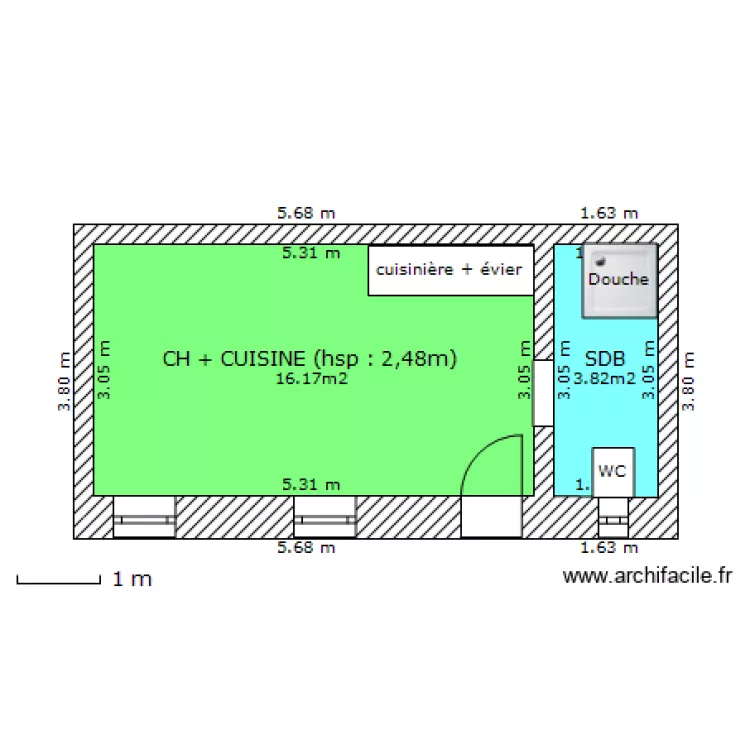 Studio1-Thirion. Plan de 