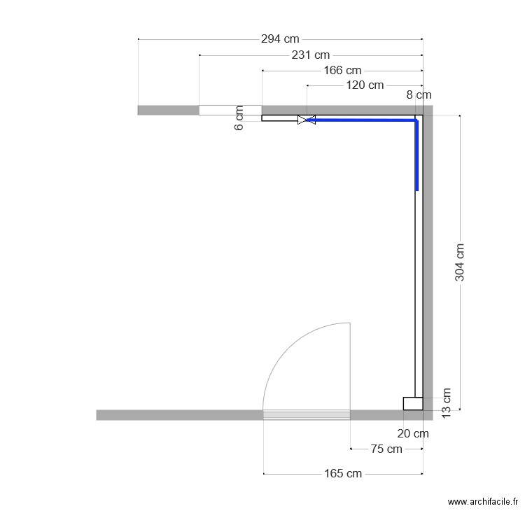 Cuisine PDA. Plan de 0 pièce et 0 m2