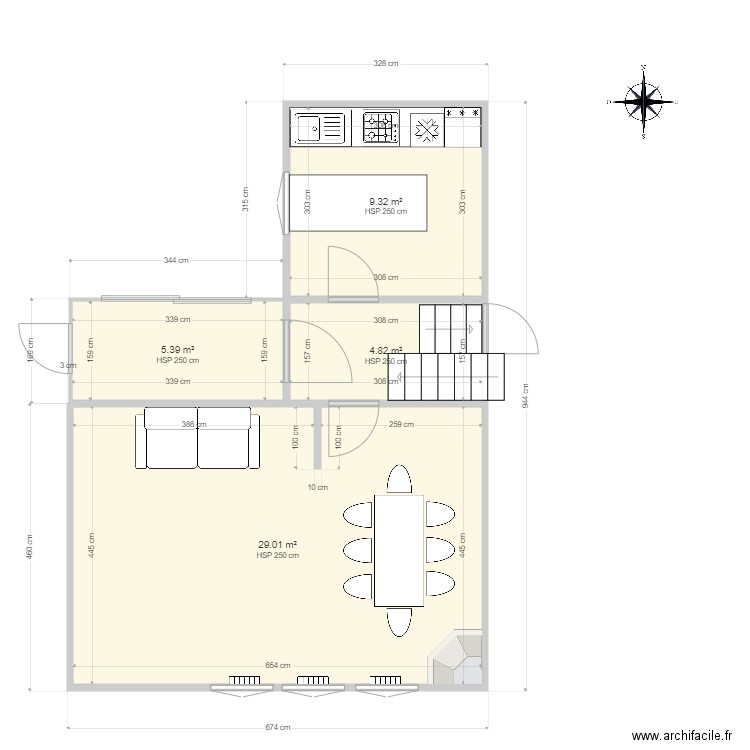 75 Rez de chaussée projet. Plan de 0 pièce et 0 m2