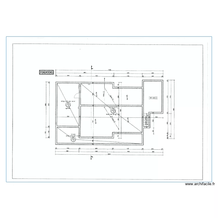 Fondations Chalet A VMC ELEC. Plan de 