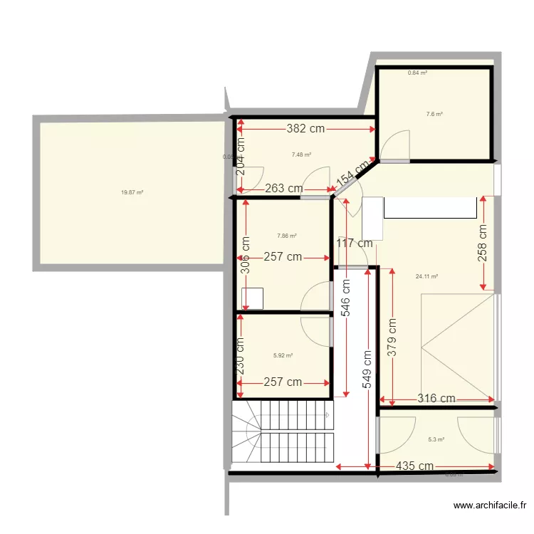 rez de chauss&eacute;e cote. Plan de 