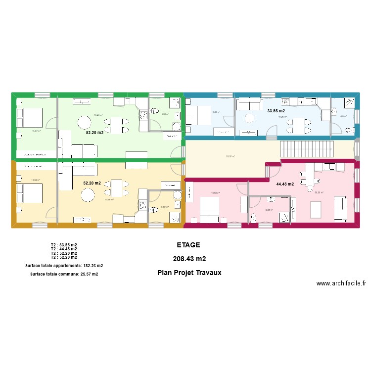 Plan Etage res FLEURY 2. Plan de 0 pièce et 0 m2