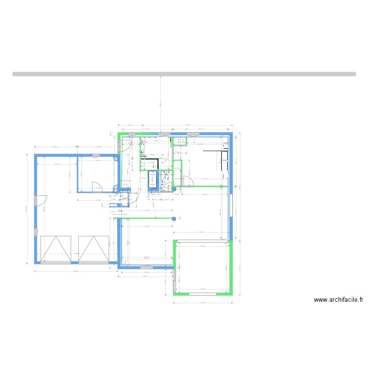 Modif RDC. Plan de 5 pièces et 18 m2