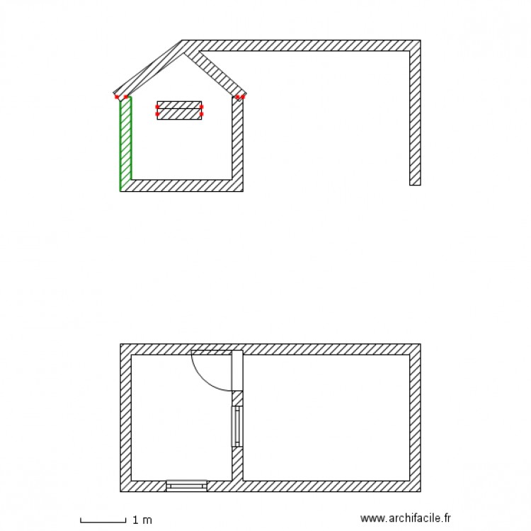 plan abri de jardin. Plan de 0 pièce et 0 m2