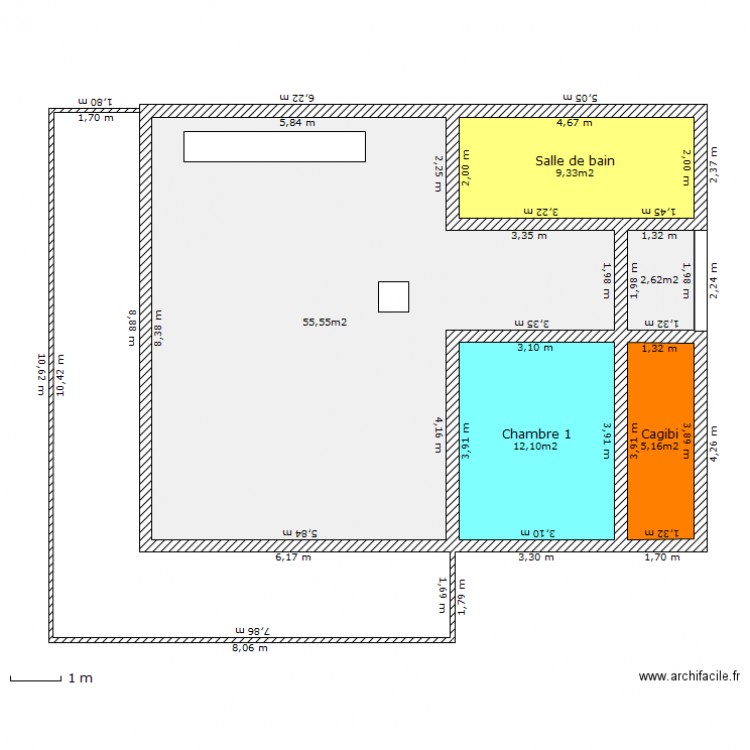 Grange - Niveau1. Plan de 0 pièce et 0 m2