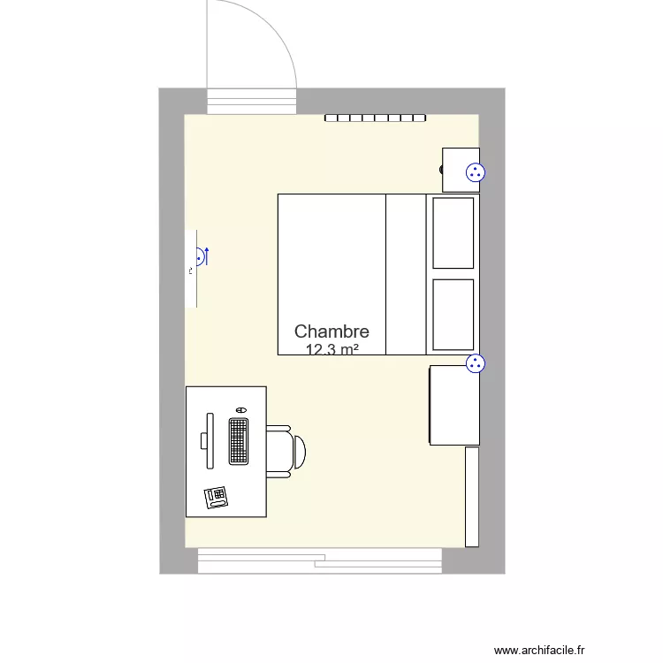 chambre la chapelle. Plan de 