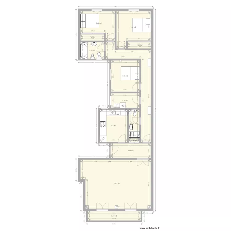 Trafalgar 17 3&ordm; A. Plan de 