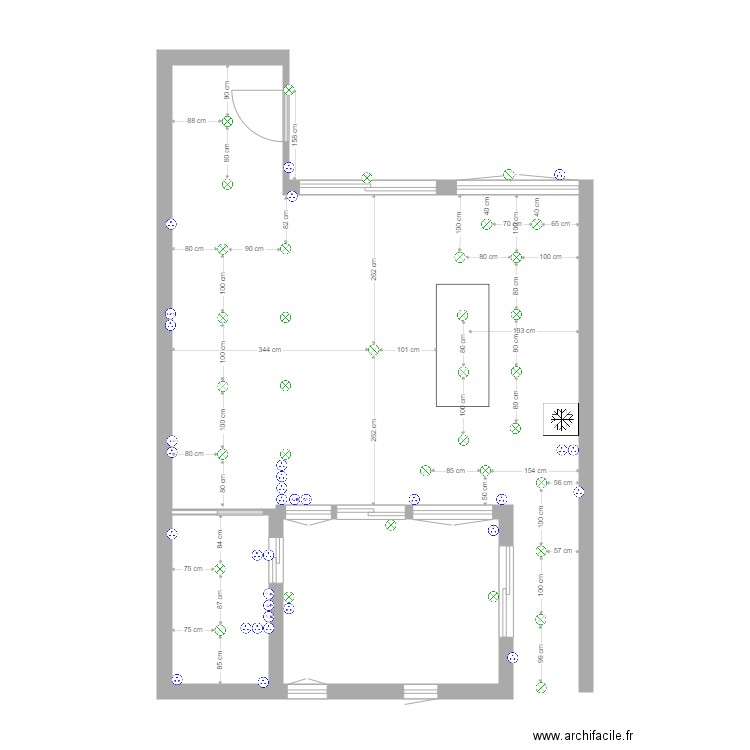 Extension_Lumieres_v04. Plan de 2 pièces et 16 m2