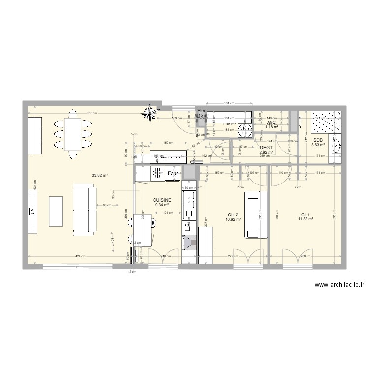 Appart Nath modif 3. Plan de 0 pièce et 0 m2