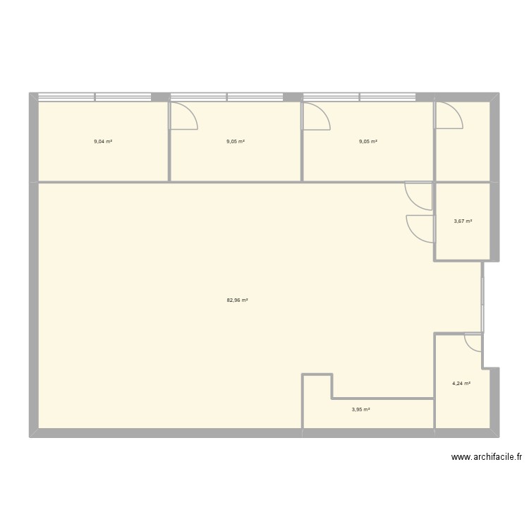 CIO. Plan de 8 pièces et 126 m2