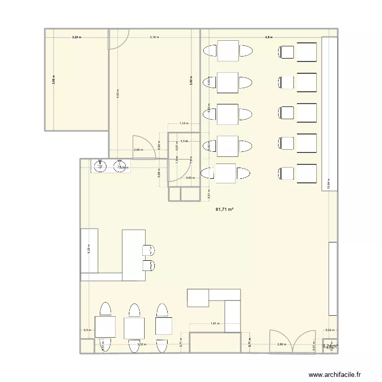Plan mimosa v2. Plan de 7  et 105 m²