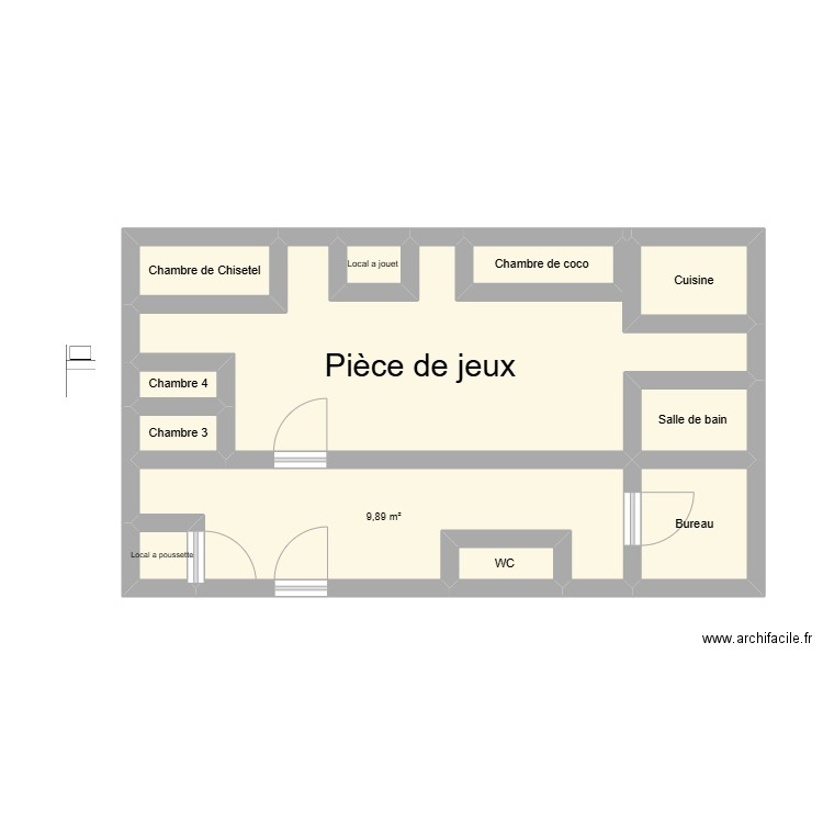 Mam Valderies. Plan de 12 pièces et 38 m2