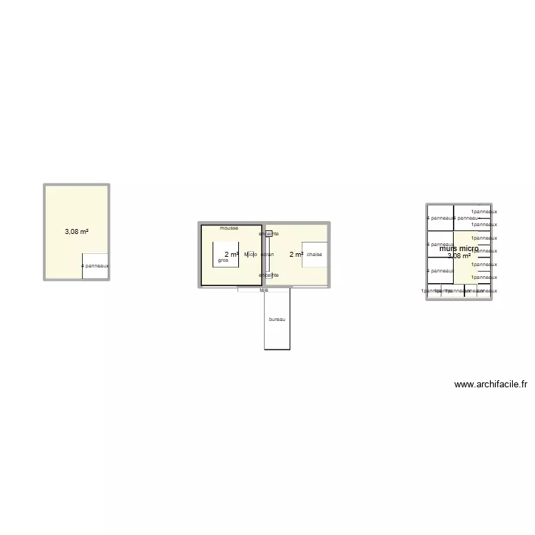 studio. Plan de 4 et 10 m² studio. Plan de 4 et 10 m²