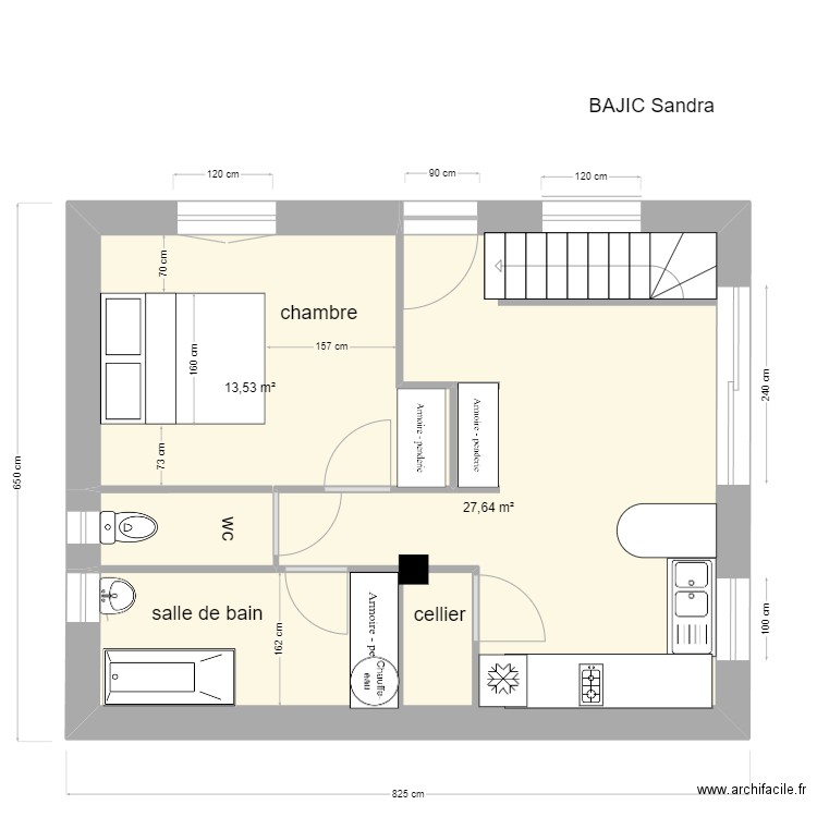 RdC Chambre SALON CUISINE 127 02 2020 20. Plan de 0 pièce et 0 m2