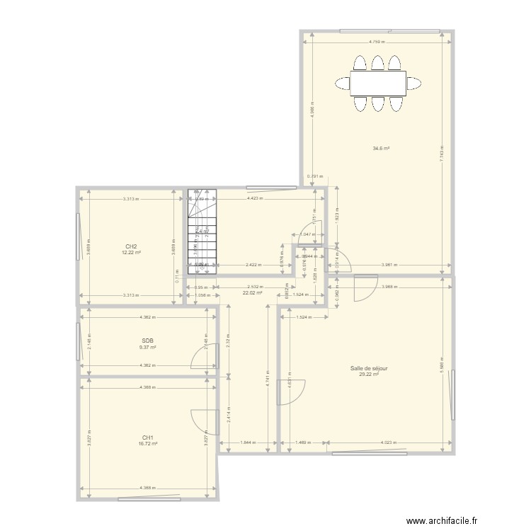 Maison Bonbon. Plan de 14 pièces et 232 m2