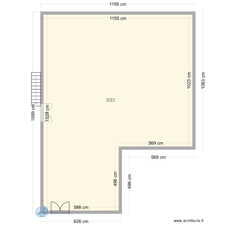 Dimensions grange. Plan de 0 pièce et 0 m2