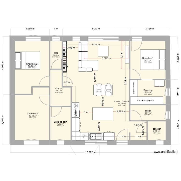 plan maison alex. Plan de 0 pièce et 0 m2