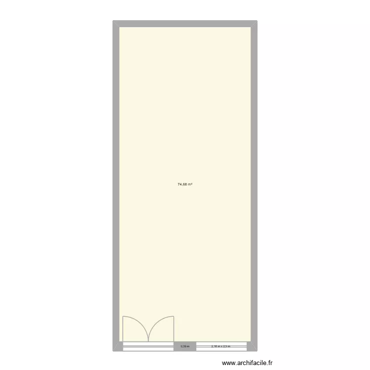 plan restaurant. Plan de 1  et 75 m²