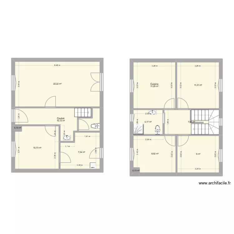Emile Combes. Plan de 12  et 103 m²