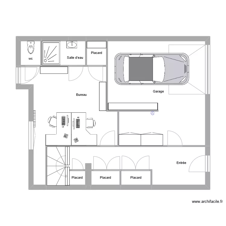 Maison niv 0. Plan de 