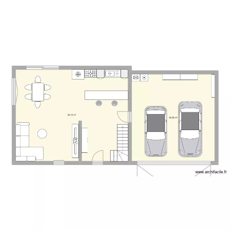 maison. Plan de 2 et 94 m² maison. Plan de 2 et 94 m²