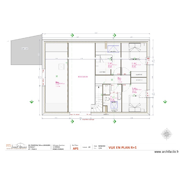 ECL étage v1. Plan de 0 pièce et 0 m2