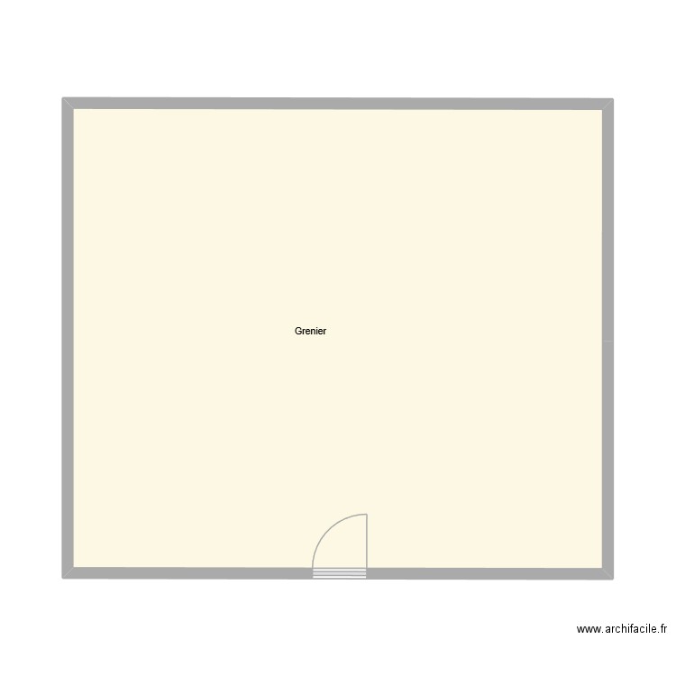 Barvais_Marc_Grenier. Plan de 1 pièce et 53 m2