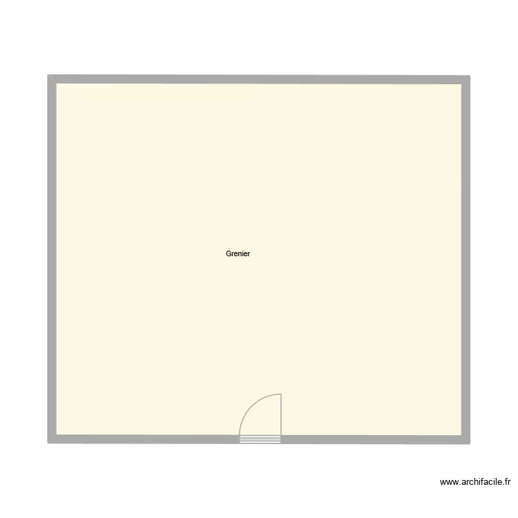 Barvais_Marc_Grenier. Plan de 1 pièce et 53 m²