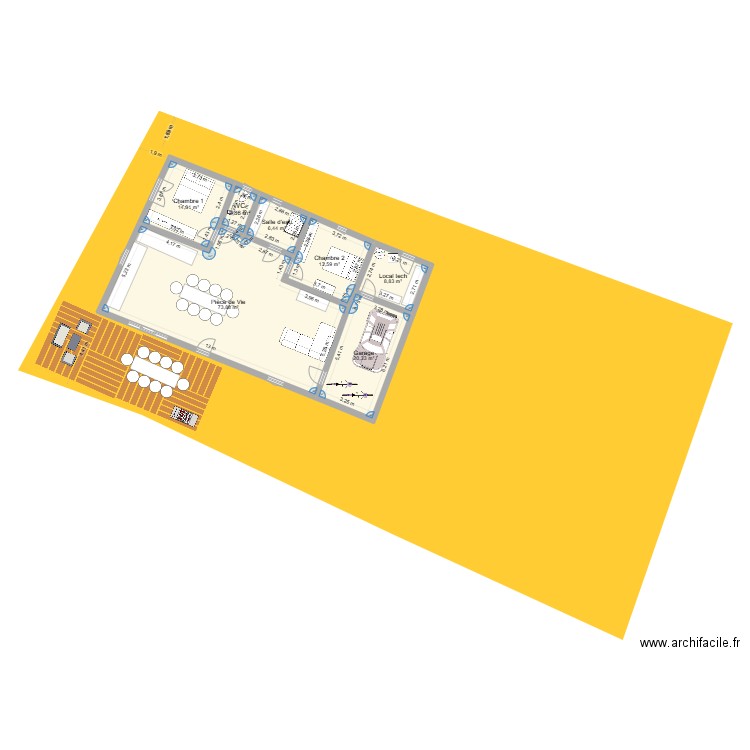 Brech Christian. Plan de 7 pièces et 141 m2