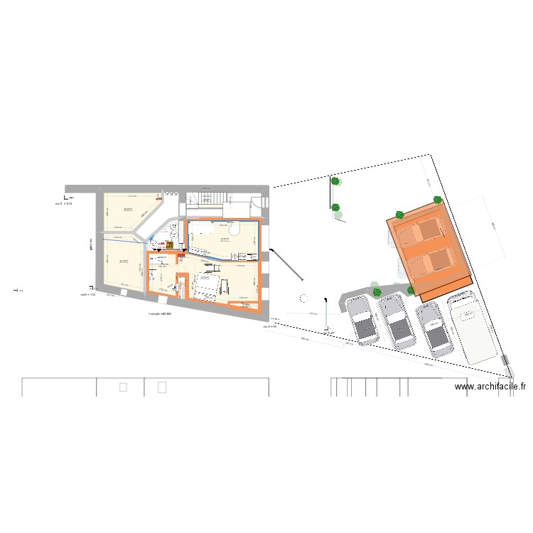 grange etage. Plan de 25 pièces et 717 m2