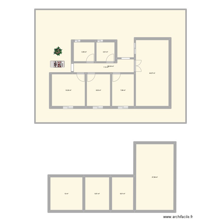 PLANO 1. Plan de 12 pièces et 314 m2