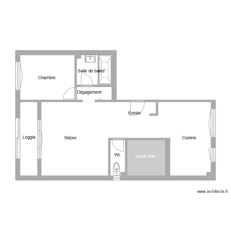 boige. Plan de 8 pièces et 55 m2