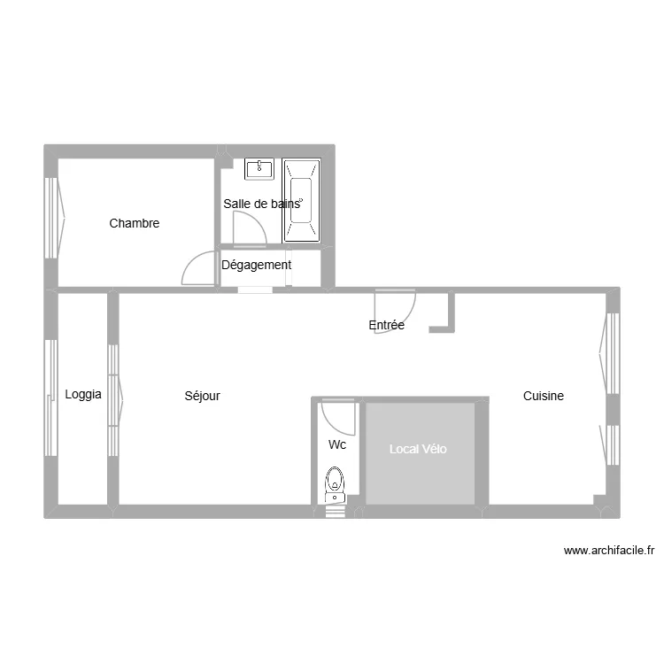 boige. Plan de 8  et 55 m²