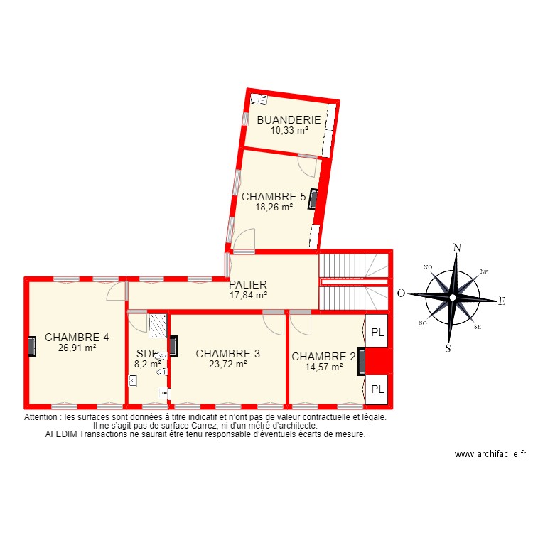 BI 18794 - . Plan de 59 pièces et 675 m2