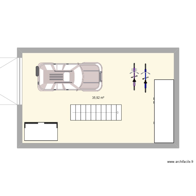 projet3. Plan de 1 pièce et 36 m2