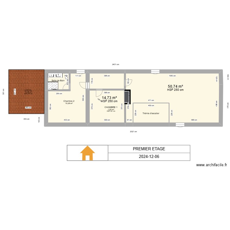 Etage 1. Plan de 18 pièces et 851 m2