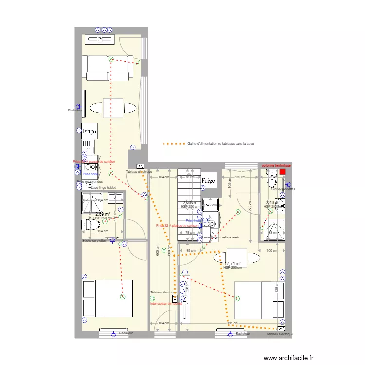 CHEREL BLOIS AMENAGEMENT RDC ELECTRICITE. Plan de 