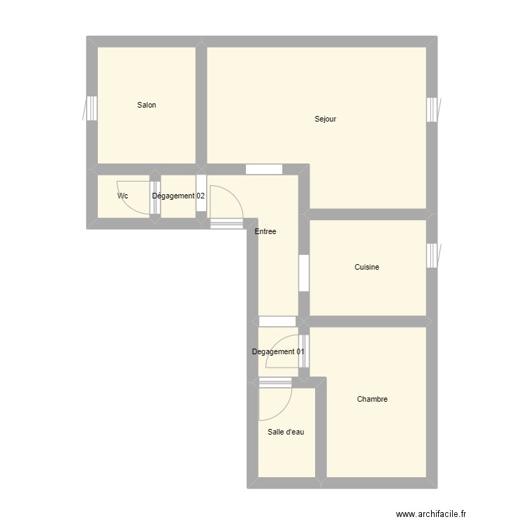350601914. Plan de 9 pièces et 53 m2