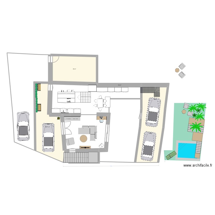MAISON APRES VENTE. Plan de 16 pièces et 225 m2