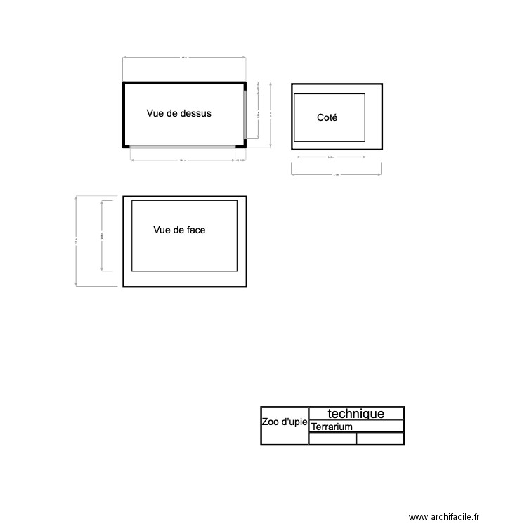 terrarium. Plan de 0 pièce et 0 m2
