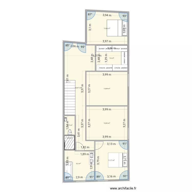Etage2. Plan de 9 et 90 m² Etage2. Plan de 9 et 90 m²