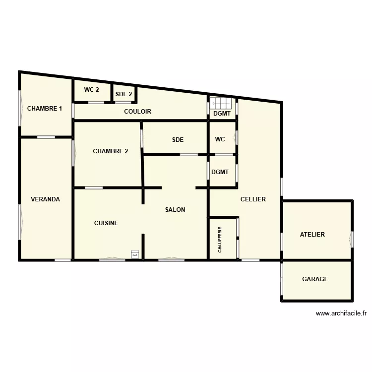 LE BRUN RDC. Plan de 