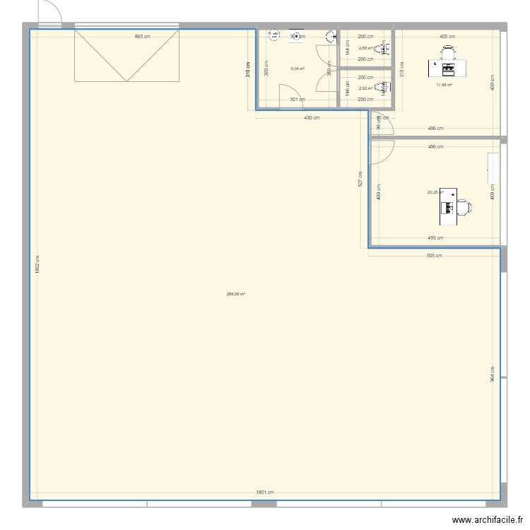 Plan Mouans Sartoux v. Plan de 6 pièces et 321 m2