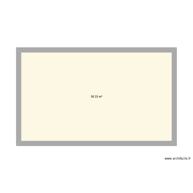 plans de maison. Plan de 1 pièce et 38 m2