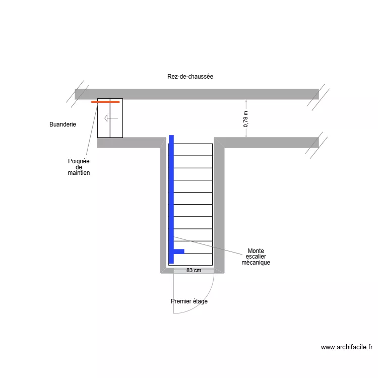 BABY escalier Adaptation. Plan de BABY escalier Adaptation. Plan de