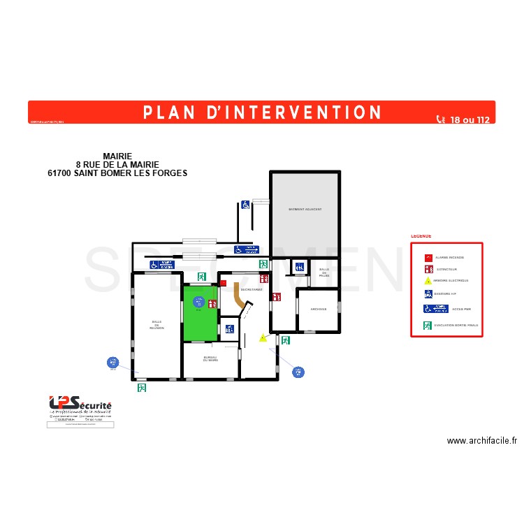 MAIRIE SAINT BOMER LES FORGES. Plan de 11 pièces et 280 m2