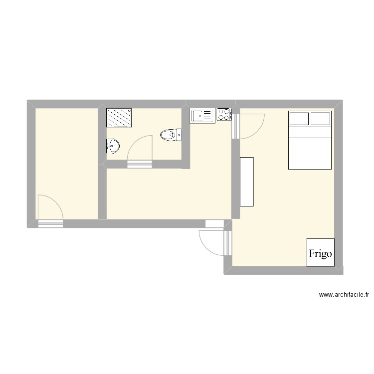 40 mitterrand garage. Plan de 1 pièce et 37 m2