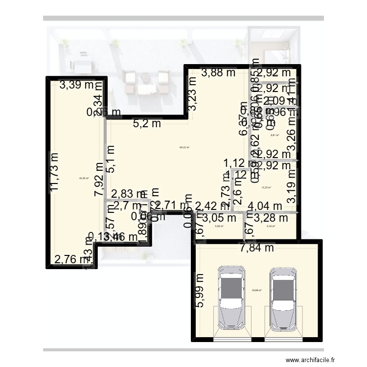 maiso. Plan de 9 pièces et 192 m2