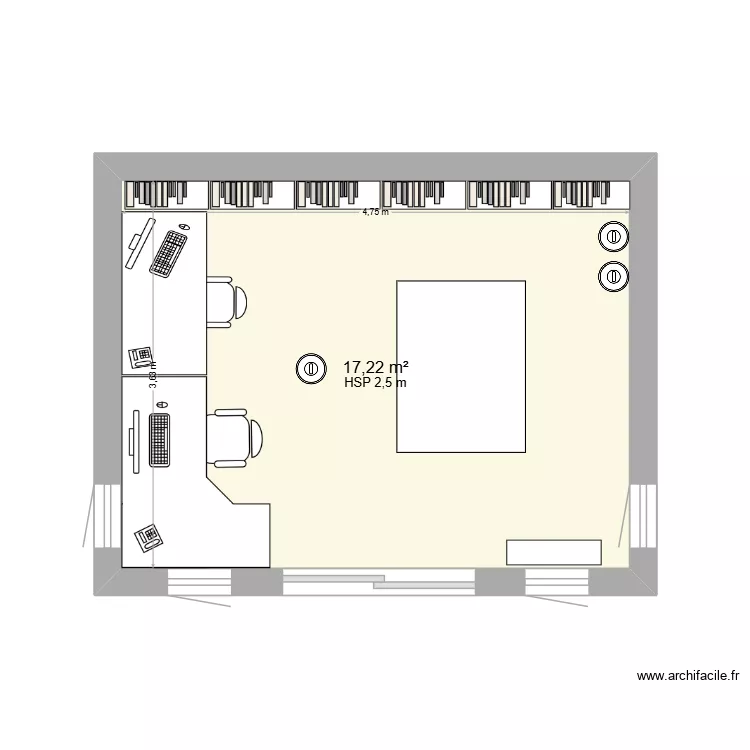 atelier de jardin. Plan de 